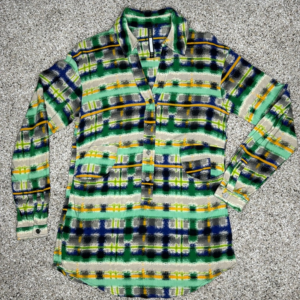 Plenty by Tracy Reese top green and blue Size XSmall